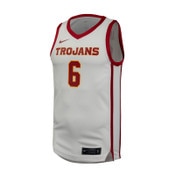 USC Trojans Men's Nike White #6 Bronny James Mens Away Basketball Jersey